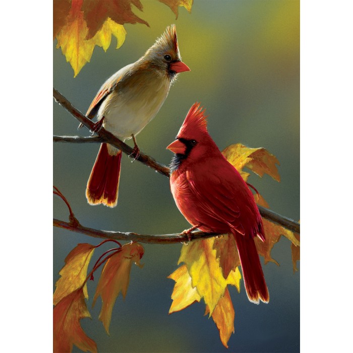 Cardinal d'automne ( petit 12X18 )